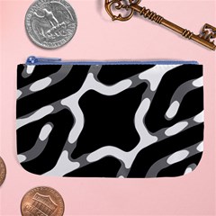 Giant Bold Dark Geometric Print Large Coin Purse by dflcprintsclothing