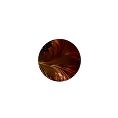 Fractal Copper Copper Color Leaf 1  Mini Buttons by Pakrebo