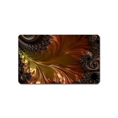 Fractal Copper Copper Color Leaf Magnet (name Card) by Pakrebo