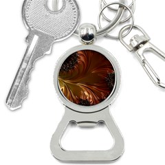 Fractal Copper Copper Color Leaf Bottle Opener Key Chains by Pakrebo