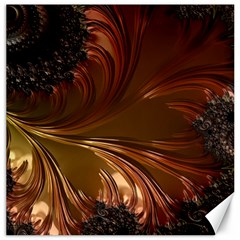 Fractal Copper Copper Color Leaf Canvas 12  X 12  by Pakrebo