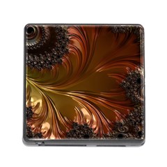 Fractal Copper Copper Color Leaf Memory Card Reader (square 5 Slot) by Pakrebo