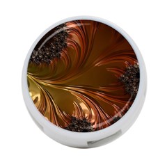 Fractal Copper Copper Color Leaf 4-port Usb Hub (one Side) by Pakrebo