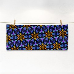 Blue Flowers Wallpaper Backgrounds Hand Towel by Pakrebo