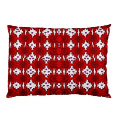 Happy Walls Of Flowers And Hearts Pillow Case by pepitasart