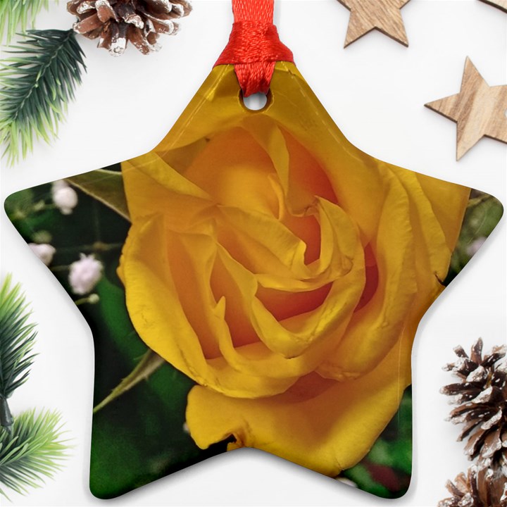 Yellow Rose Ornament (Star)