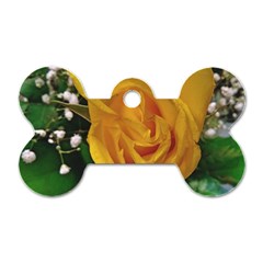 Yellow Rose Dog Tag Bone (two Sides) by Riverwoman