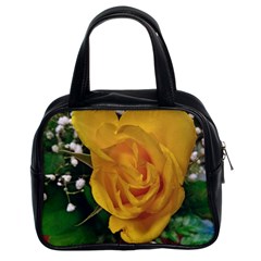 Yellow Rose Classic Handbag (two Sides) by Riverwoman