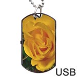 Yellow Rose Dog Tag USB Flash (One Side) Front