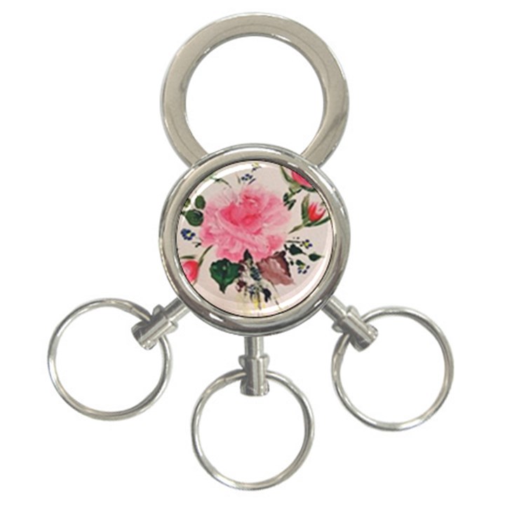 Margaret s rose 3-Ring Key Chains