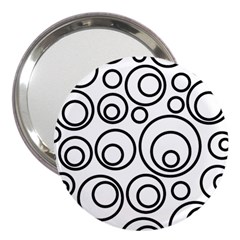 Abstract Black On White Circles Design 3  Handbag Mirrors by LoolyElzayat