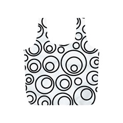 Abstract Black On White Circles Design White Full Print Recycle Bag (s) by LoolyElzayat