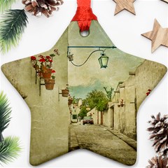 Vintage Grunge Print Arequipa Street, Peru Ornament (star) by dflcprintsclothing