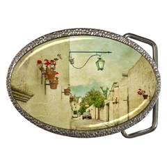 Vintage Grunge Print Arequipa Street, Peru Belt Buckles