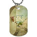 Vintage Grunge Print Arequipa Street, Peru Dog Tag (Two Sides) Back