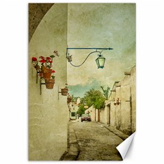 Vintage Grunge Print Arequipa Street, Peru Canvas 12  X 18  by dflcprintsclothing