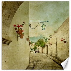 Vintage Grunge Print Arequipa Street, Peru Canvas 20  X 20  by dflcprintsclothing