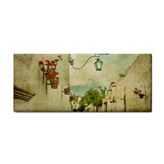 Vintage Grunge Print Arequipa Street, Peru Hand Towel by dflcprintsclothing