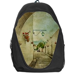 Vintage Grunge Print Arequipa Street, Peru Backpack Bag by dflcprintsclothing