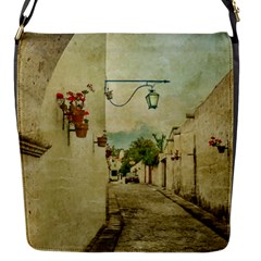 Vintage Grunge Print Arequipa Street, Peru Flap Closure Messenger Bag (s) by dflcprintsclothing