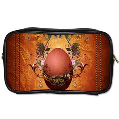 Wonderful Steampunk Easter Egg With Flowers Toiletries Bag (One Side)