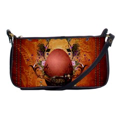 Wonderful Steampunk Easter Egg With Flowers Shoulder Clutch Bag