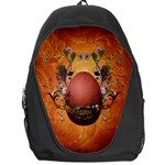 Wonderful Steampunk Easter Egg With Flowers Backpack Bag Front