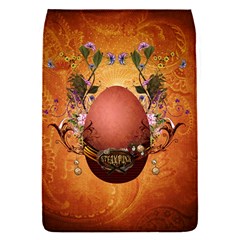 Wonderful Steampunk Easter Egg With Flowers Removable Flap Cover (S)