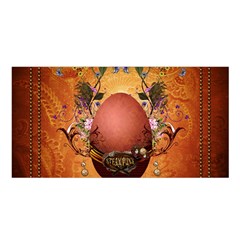 Wonderful Steampunk Easter Egg With Flowers Satin Shawl