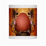 Wonderful Steampunk Easter Egg With Flowers White Mugs Center