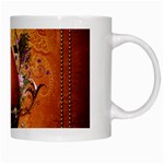 Wonderful Steampunk Easter Egg With Flowers White Mugs Right