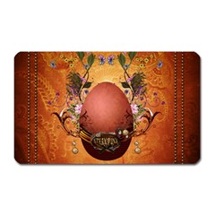 Wonderful Steampunk Easter Egg With Flowers Magnet (Rectangular)