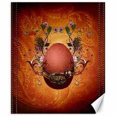 Wonderful Steampunk Easter Egg With Flowers Canvas 8  x 10 