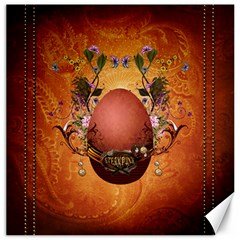 Wonderful Steampunk Easter Egg With Flowers Canvas 12  x 12 