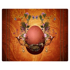 Wonderful Steampunk Easter Egg With Flowers Double Sided Flano Blanket (medium)  by FantasyWorld7