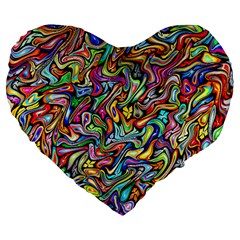 Ml 122 Large 19  Premium Heart Shape Cushions by ArtworkByPatrick