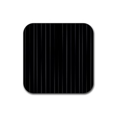 Dark Linear Abstract Print Rubber Coaster (square) 