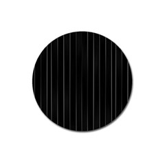 Dark Linear Abstract Print Magnet 3  (Round)