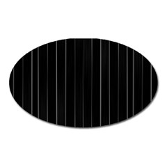 Dark Linear Abstract Print Oval Magnet