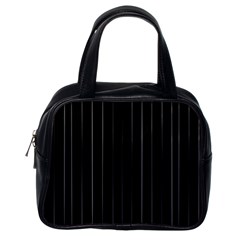 Dark Linear Abstract Print Classic Handbag (One Side)