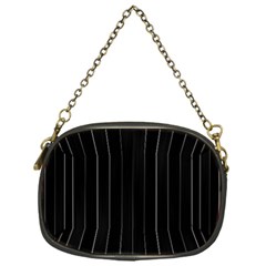 Dark Linear Abstract Print Chain Purse (One Side)