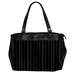 Dark Linear Abstract Print Oversize Office Handbag (2 Sides)