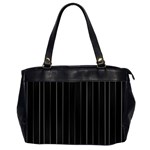 Dark Linear Abstract Print Oversize Office Handbag (2 Sides) Front