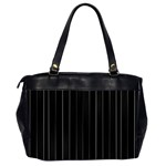 Dark Linear Abstract Print Oversize Office Handbag (2 Sides) Back