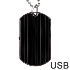 Dark Linear Abstract Print Dog Tag Usb Flash (one Side) by dflcprintsclothing