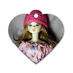 Cute In Pink Dog Tag Heart (two Sides)