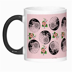 Vintage Girl With Flowers Pink Morph Mugs by snowwhitegirl