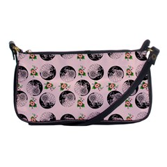 Vintage Girl With Flowers Pink Shoulder Clutch Bag by snowwhitegirl