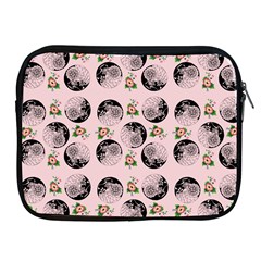 Vintage Girl With Flowers Pink Apple Ipad 2/3/4 Zipper Cases by snowwhitegirl