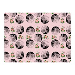 Vintage Girl With Flowers Pink Double Sided Flano Blanket (mini)  by snowwhitegirl